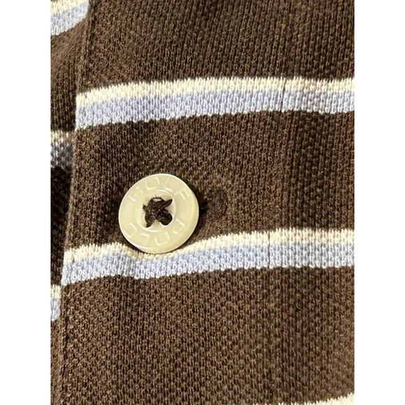 Polo Golf Shirt Mens Large Ralph Lauren Pima Cotton Striped Short Sleeve Sports - Picture 8 of 10